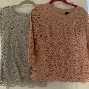 jcrew lace shirts size 6